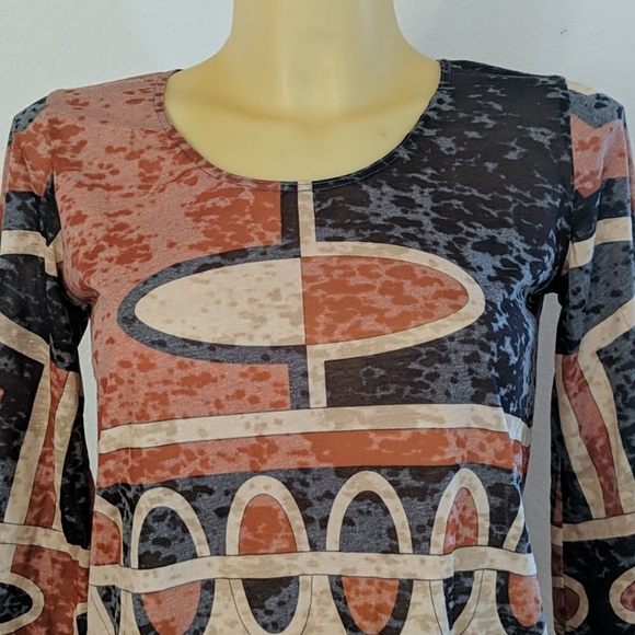 ❗$1 Bundled❗PAGANNE NWT Vintage Semi Sheer ¾ Sleeve Tunic - Picture 3 of 6